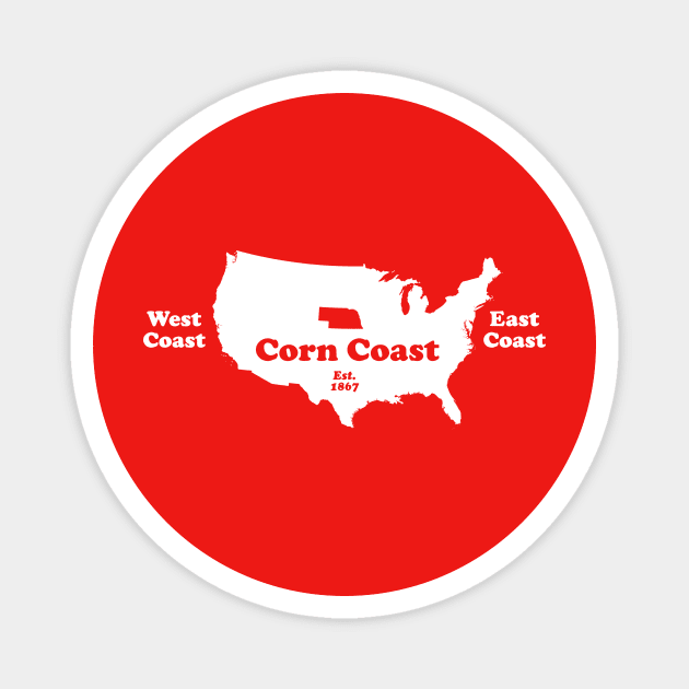 Nebraska Corn Coast T-shirt Magnet by Corn Coast